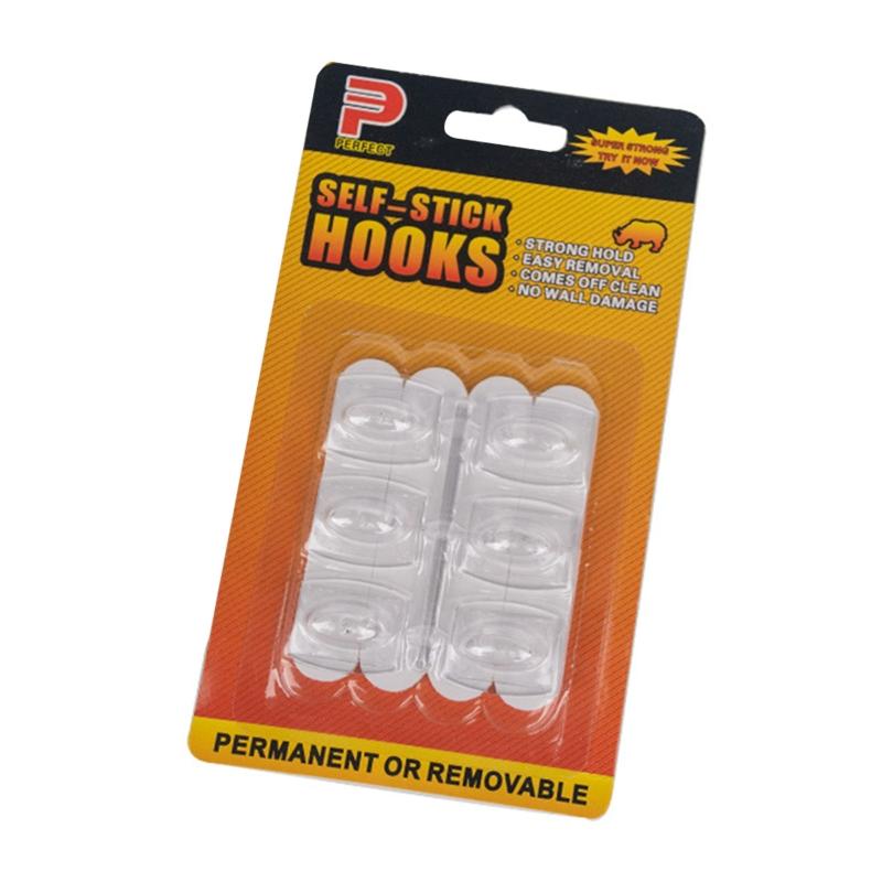 

1 комплект водонепроницаемых прозрачных настенных крючков с самоклеящимися полосками, мини-гирлянды, зажим для вешалки для кухни