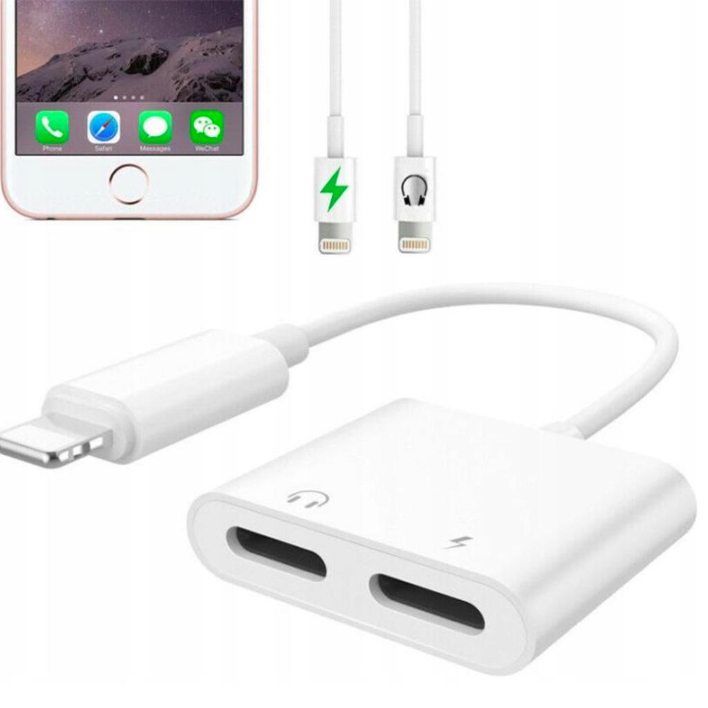 Adapter Splitter 1X2 Lightning Audio+Av For Iphone X 12 13 14