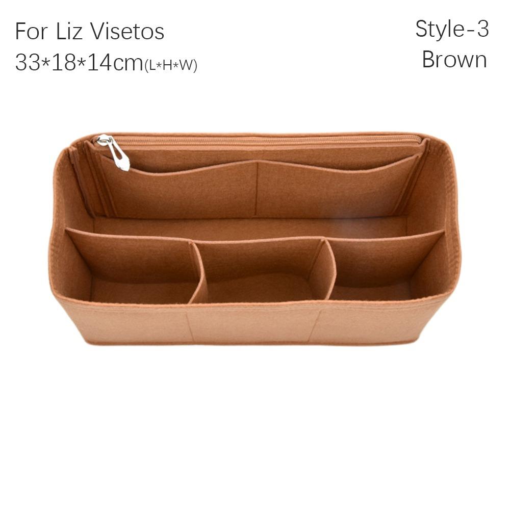 Filz-Einsatz-Futterbeutel Organizer Handtasche Tote Bag Innentasche Für Liz Visetos / Anya Visetos