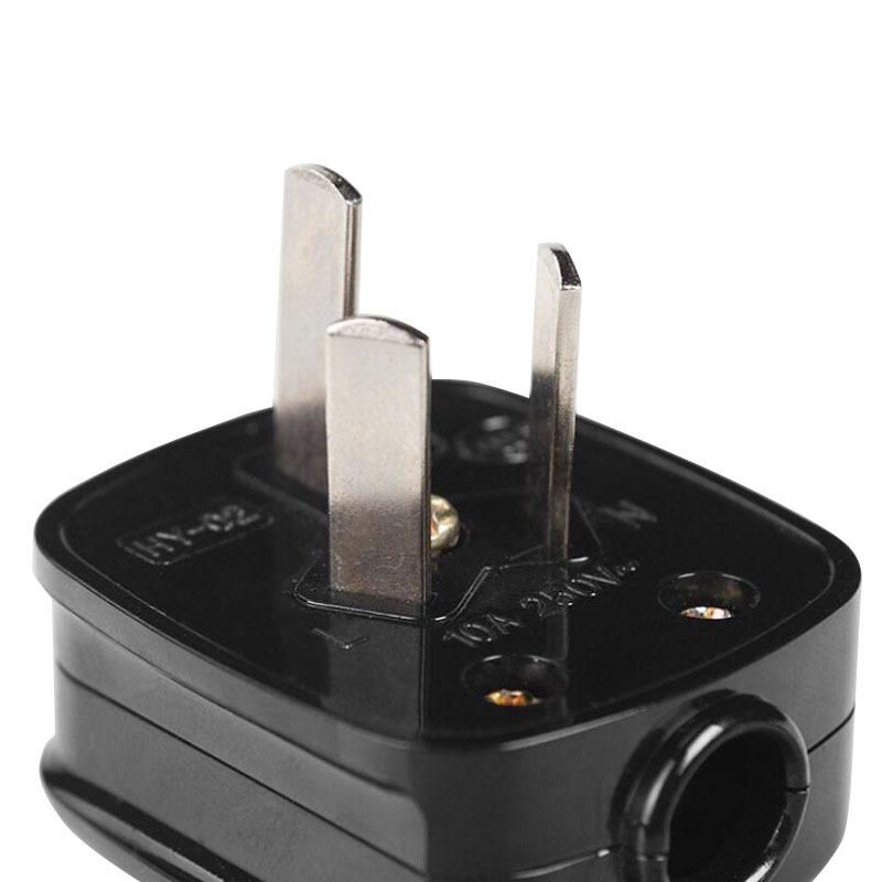 Black Australia Standard 16A/10A 250V AU CN 3Pin Power Plug Detachable Assembly Extension Cord Connection Plug Male 2/5/10/20pcs