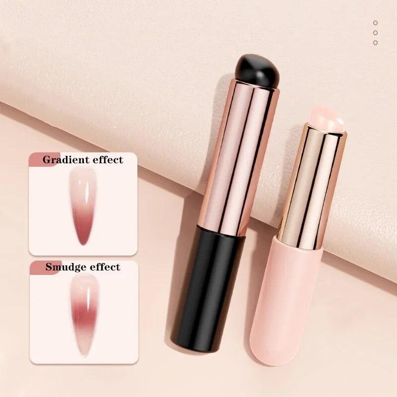 3 Colors Selling Tapping Gel Gradient Halo Dyeing Silicone Rod Portable Multifunctional Reusable Nail Brush Lip Brush Special Tool