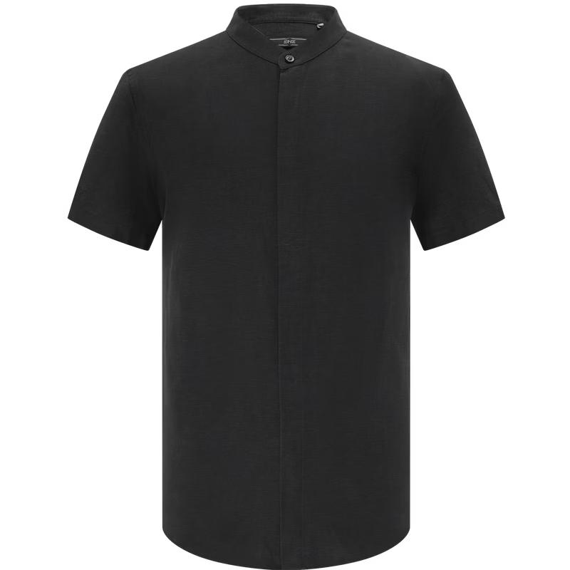 EMZ Ordos Men s Lyocell-Linen Blend Short Sleeve Shirt 2XL