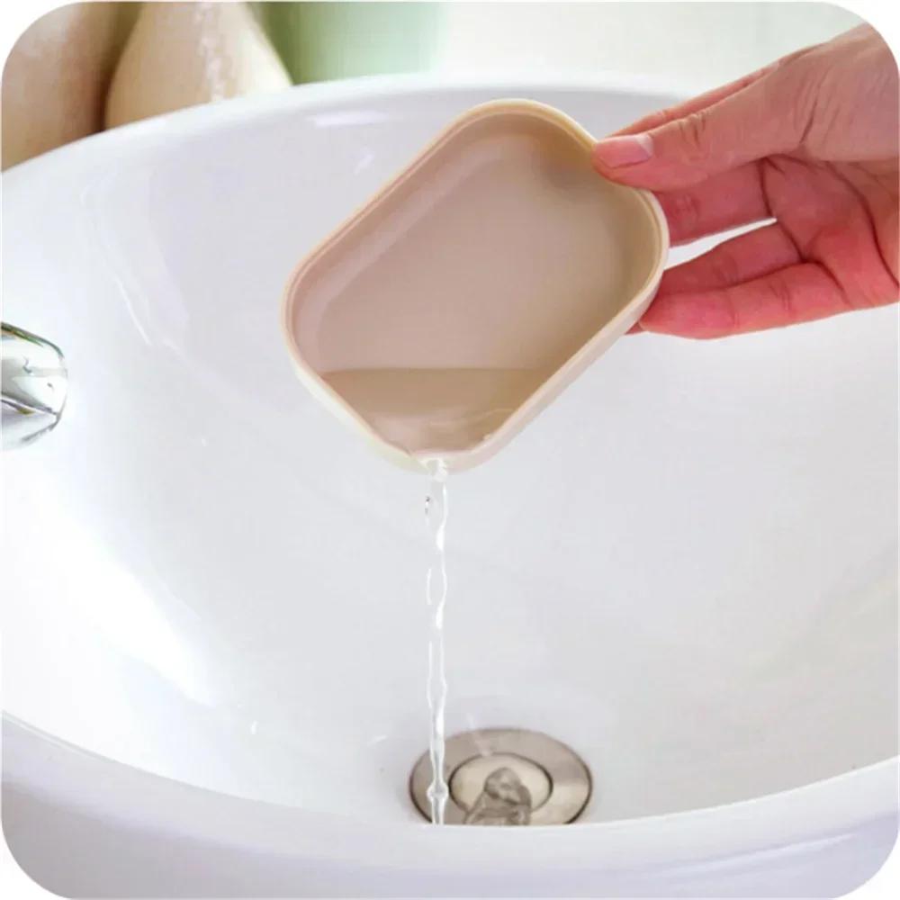 1PC New Bathroom Dish Plate Case Home Shower Travel  Soap Box Plastic Soap Box Dispenser  Soap Dish Holder Storage Organizer