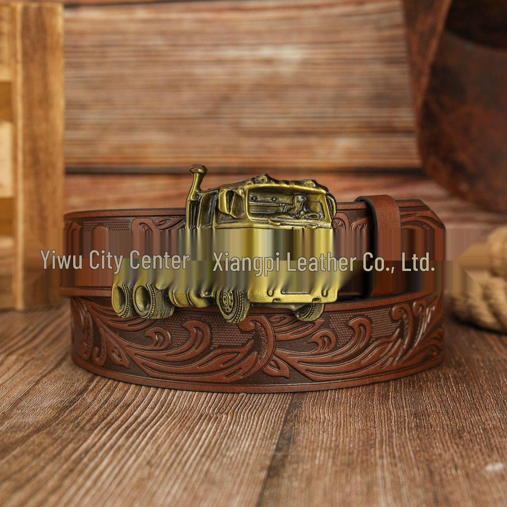 Retro Zinc Alloy PU Leather Unisex Cargo Belt