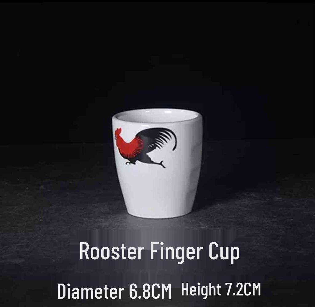 Retro Rooster Ceramic Dish - Vintage Han Dynasty Style for Snacks, Sauces & Seasoning, Ideal for Home, Hotel & Restaurant Use.
