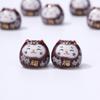 Ceramic Laifu Lucky Cat Color Cat Bracelet Pendant Vertical Hole Color Cat Beaded Pendant Accessories Dharma Cat Accessories