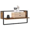 Floating Shelf Wall Mount Reclaimed Wood 65 x 25 x 30 cm Metal PB