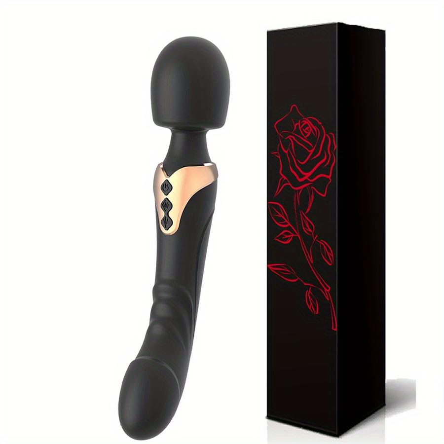Vibrator Dildou Puternic Motor Dual Silicon Baghetă Masaj Punct G 10 Moduri Jucărie Sexuală pentru Cuplu Stimulator Clitoris pentru Adulți