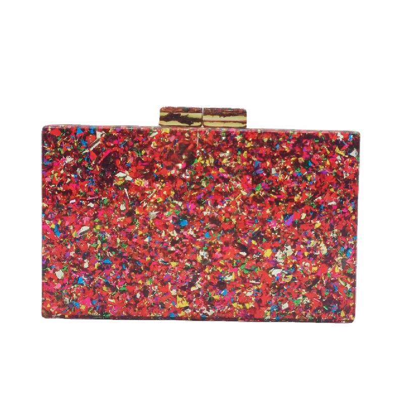 Clutch Evening Party Shoulder Fashion Handbag Crossbody Bag Acrylic Colorful Sequins Women Master Quality Luxury Bags Designers