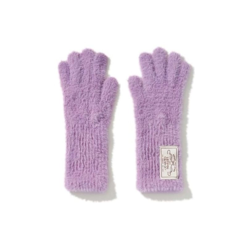 LOTS YOU lotsyou_Puppy Fuzzy Gloves Purple