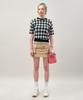MAYOL Check Short Sleeve Crew Neck Knit_Black