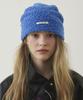 NEWYORKWORKS Cozy Fluffy Wool Knit Beanie Hat_Blue