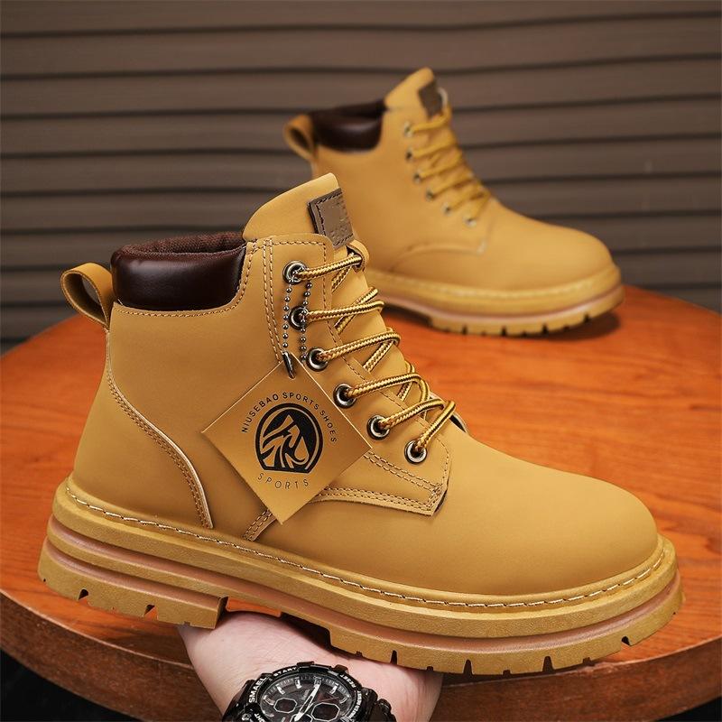 2025 Autumn Cross-border Explosion Martin Boots New Men's Casual Boots Retro British Style Help Casual Tooling Boots