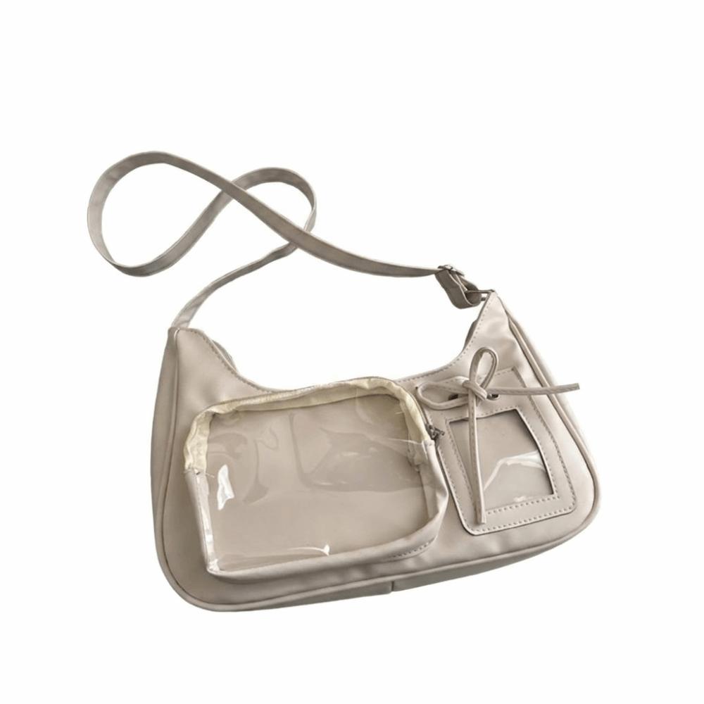 

DIY Badge Transparent Ita Bag Shoulder Strap Crossbody Bag High Value Tote Bag Lolita Style бежевый
