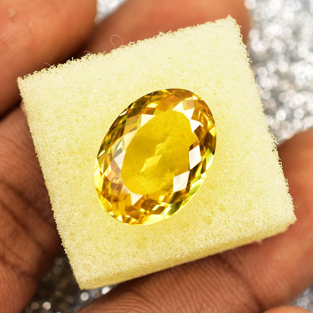 Natural Yellow Sapphire Certified 10.50 Ct Oval Cut Flawless Loose Gemstone