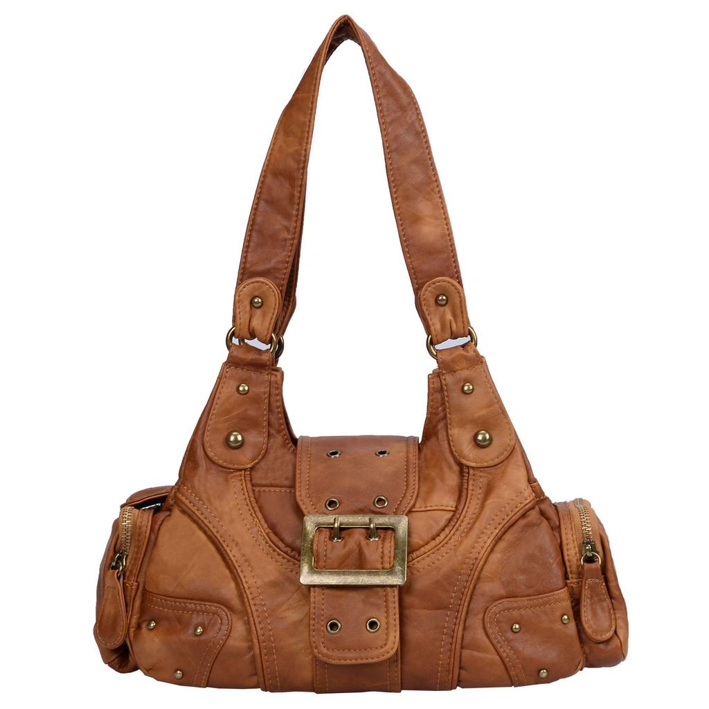 Spring and Summer Women's Leopard Print Washed Tote Bag, Multifunctional European and American Shoulder Bag, Fashionable Hand-held Crossbody Bag