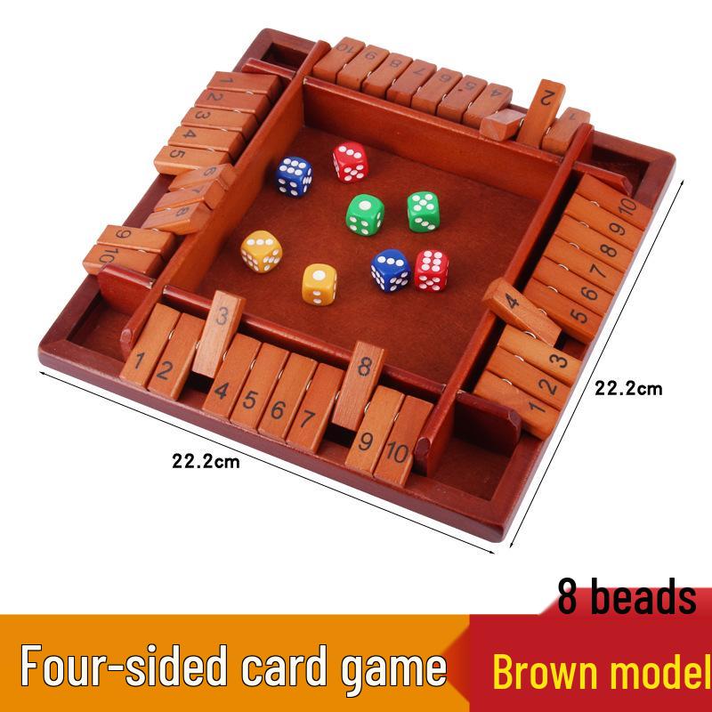 Children's Number Flip Card Game: Educational, Entertaining, Four-Sided Board & Drinking Game Props for Parties