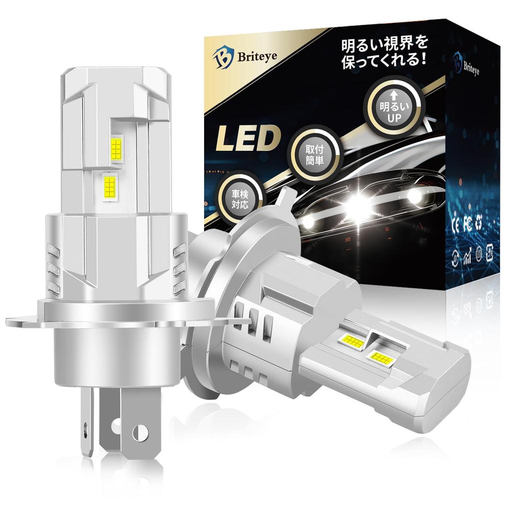 Briteye LED Headlight for Cars, H4, Hi/Lo Switching, New Standard Vehicle Inspection, H4 LED