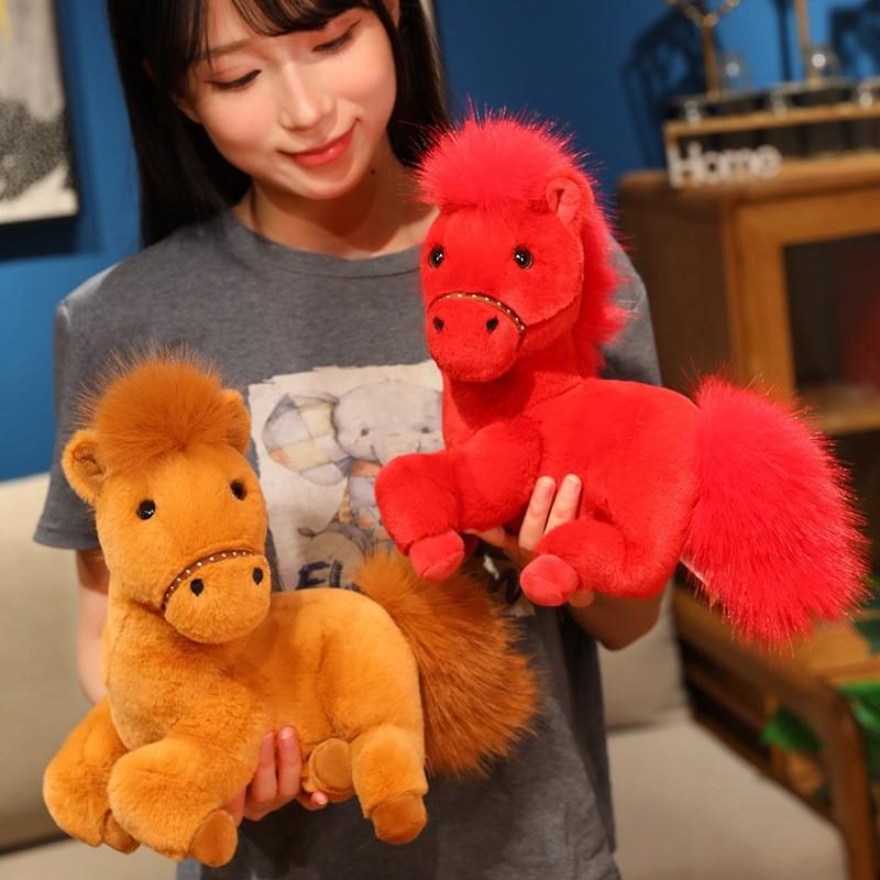 Peluche Anno del Cavallo con Imbottitura in Cotone 3D per le Celebrazioni del Capodanno Lunare
