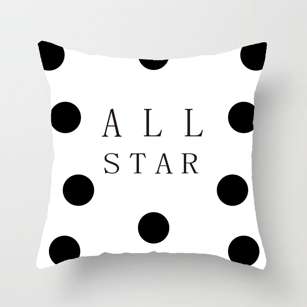 Nordic Throw Pillow Cover Plush Black and White Geometric Striped Simple Pillow Cover Sofa Cushion Cover