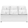 Récipient Gastronorm - vidaXL - GN 1/6 - Acier Inoxydable - 6 Bacs - Couvercles Inclus