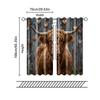 Set Of 2 Filtering Curtains Excluding Rods Non Movable Without Batteries Highland Cow Use Bedrooms Living Rooms Curtain Polyester Ideal For Great Room