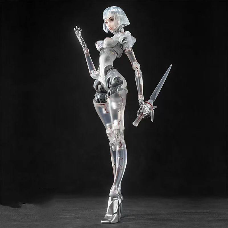 1/12 Sci-Fi Android Figure Ai Agent Femella C1 Action Figure Movable Joints Model Collectible Gk Toy Desktop Ornament Anime Gift