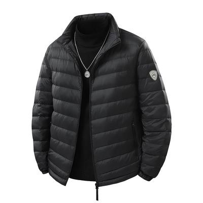 Lightweight White Duck Down Down Jacket for Men's Casual Windproof Hooded Short Warm Jacket Clothes