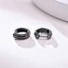 Pendientes de Aro Pequeños Huggie, Pendientes de Aro Gruesos Vikingos, Pendientes de Aro para Hombre, Acero Inoxidable Forma Redonda Círculo Joyería Retro para Hombre