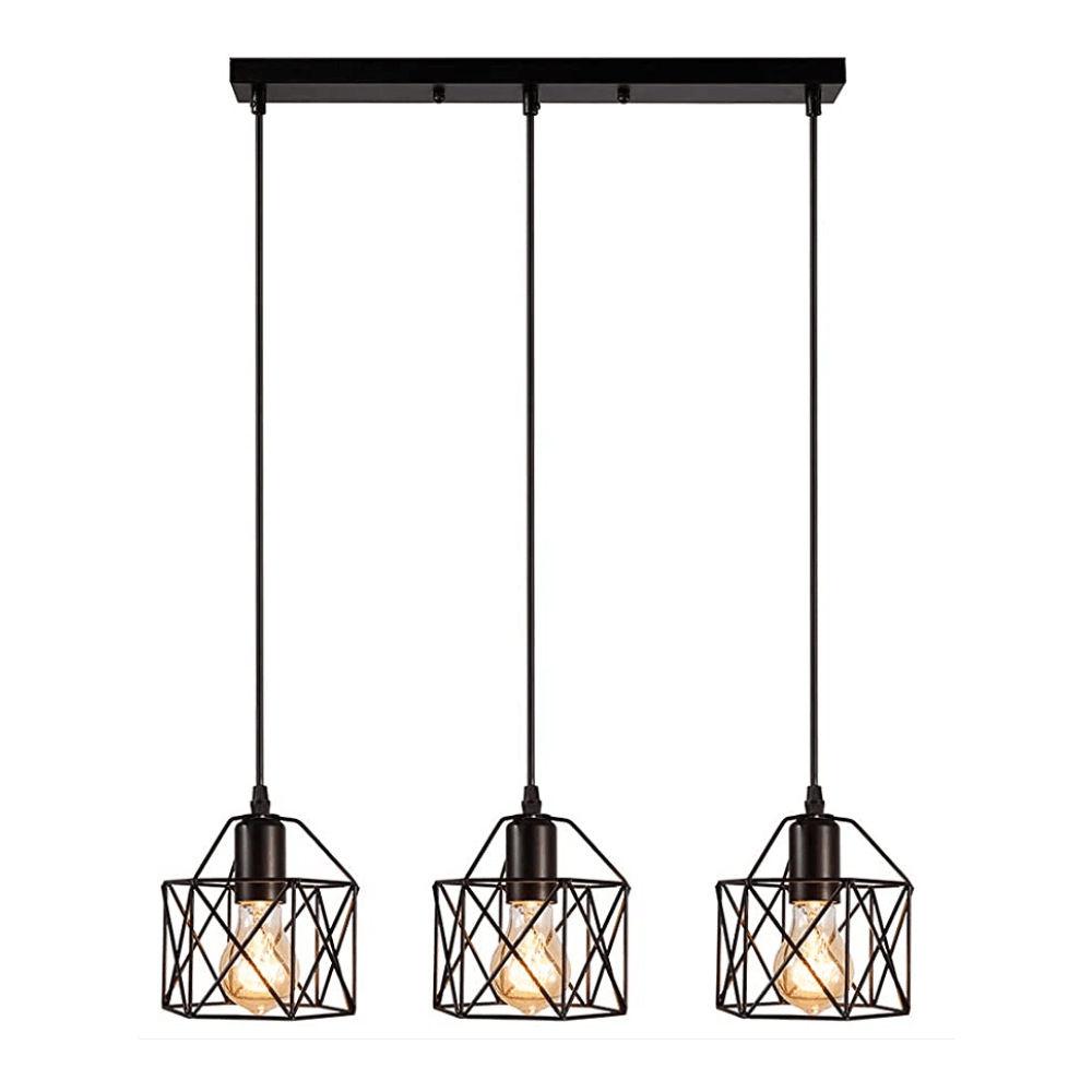 Nordic Metal Vintage Home Decorative Iron Chandelier Ceiling Light Indoor Restaurant Kitchen Decor Hanging Dining Pendant Light