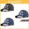 Vintage Embroidered Baseball Cap Adjustable Sunscreen Breathable Waterproof Warmer Fan Visor Hat