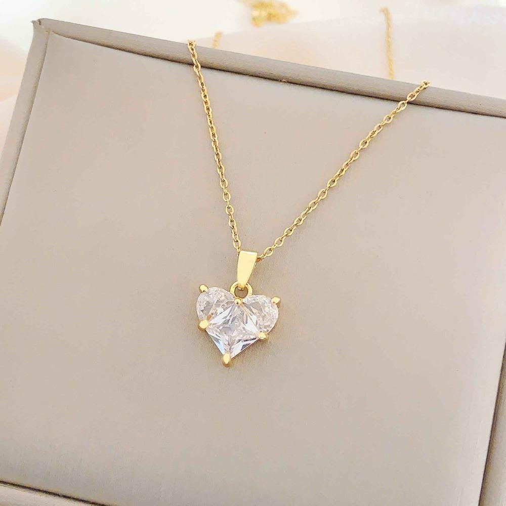 Necklace Women Do Not Fade Summer Small Cute Temperament Titanium Steel Necklace Versatile High-end Jewelry Simple Collarbone Chain