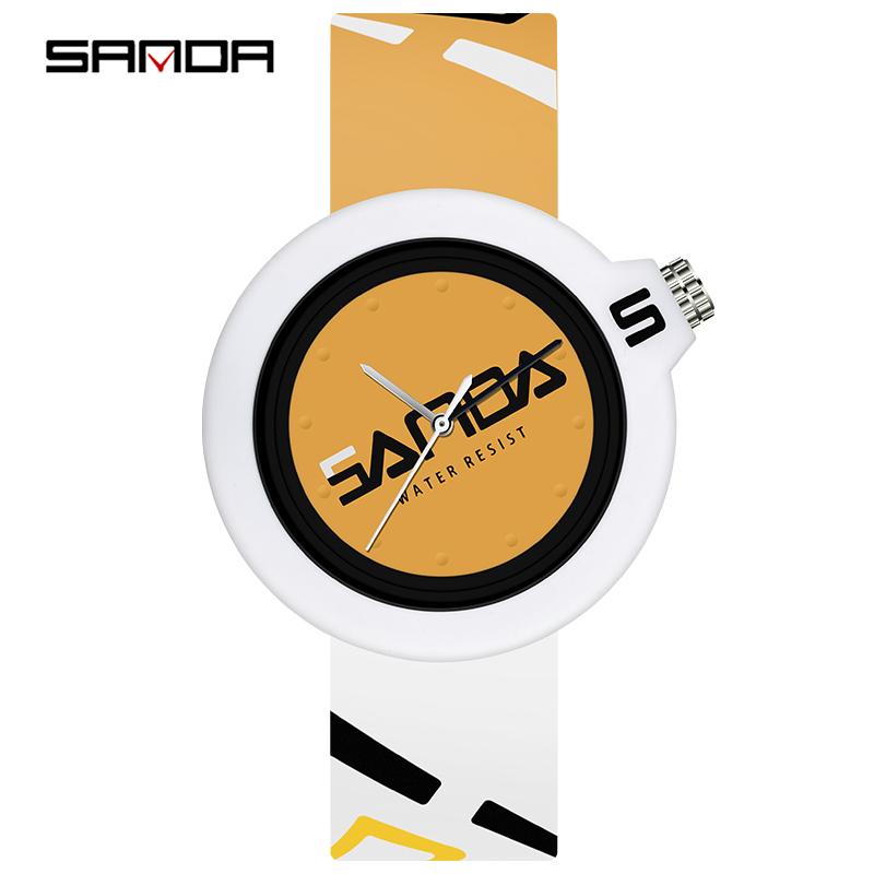 Fashion Sanda Top Brand New Men's Or Ladies Unisex Watch 50m Waterproof Silicone Strap Casual Quartz Sports Mens Womenes