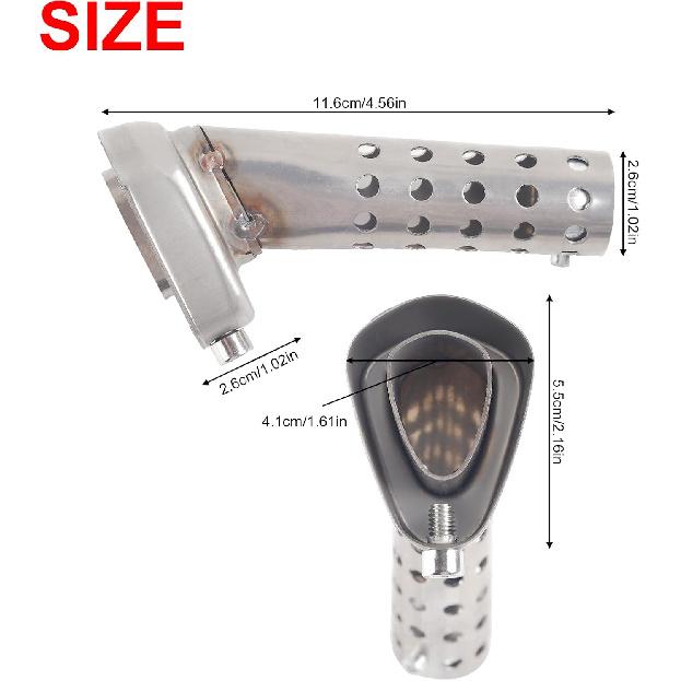 Larcele 40mm Universal Motorcycle Exhaust Silencer XSQ-01 | Motorcycle Exhaust Muffler Inserts, Exhaust Muffler Assembly Turbo Sound Muffler for
