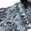 18.5cm Wide Black Stretchy Spandex Lace, Scalloped Elastic Mesh Lace Fabric for Lingerie, Bra, Underwear, Sewing & Crafting