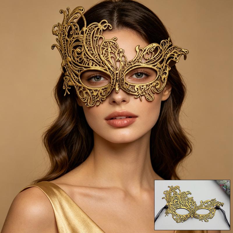 Retro Lace Phoenix Masquerade Mask for Halloween Parties