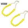 Decorative Curtain Clips 2Pcs Wood Bead Tiebacks, Holdbacks for Thin or Thick Window Draperies, Wall Damage Free Tiebacks Boho Farmhouse Tie