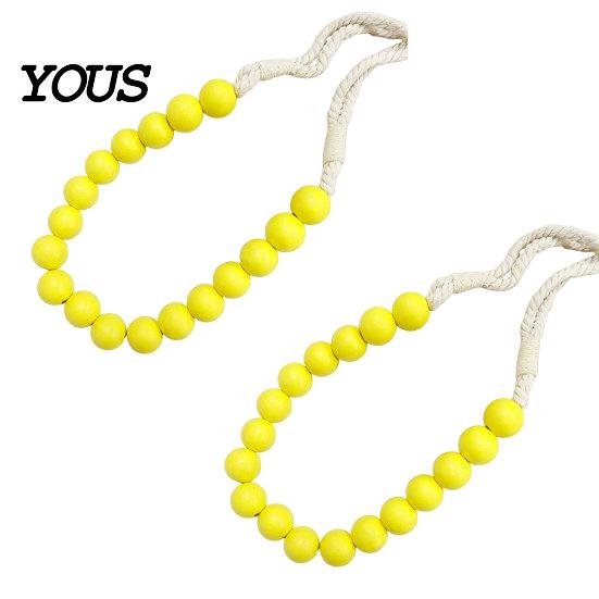Decorative Curtain Clips 2Pcs Wood Bead Tiebacks, Holdbacks for Thin or Thick Window Draperies, Wall Damage Free Tiebacks Boho Farmhouse Tie