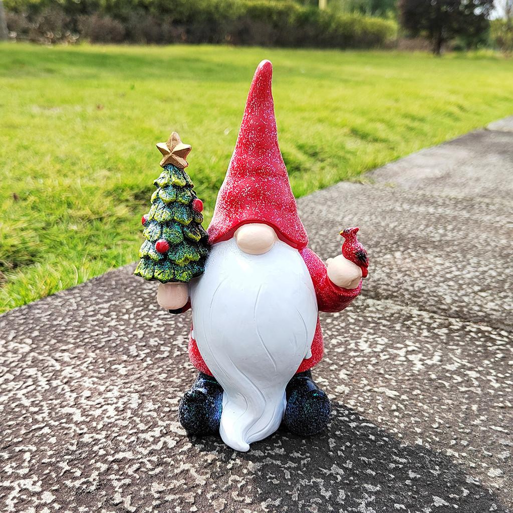 Whimsical Santa Claus Figurine With Christmas Tree Perfect For Festive Home Decor