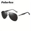 PolarAce Unisex Vintage Krötenbrille Großrahmen Doppelsteg Federbügel Polarisiert Fahrsonnenbrille, UV400
