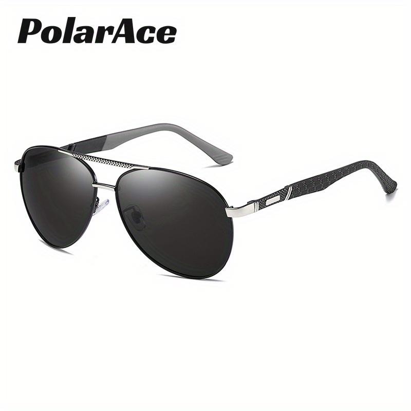 PolarAce Unisex Vintage Krötenbrille Großrahmen Doppelsteg Federbügel Polarisiert Fahrsonnenbrille, UV400