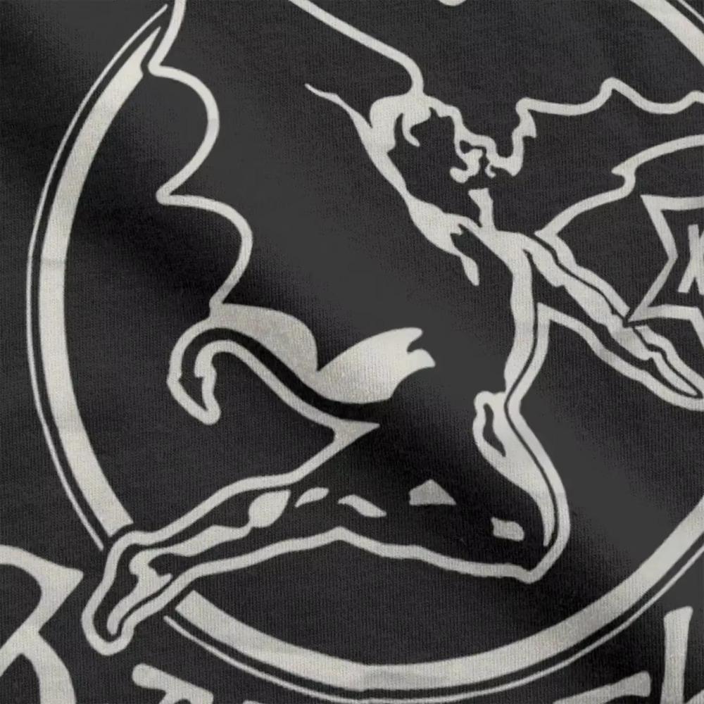 Black Cool Sabbaths T Shirt for Men Cotton Crazy T-Shirt Crew Neck Tee Shirt Short Sleeve Tops Graphic Printed