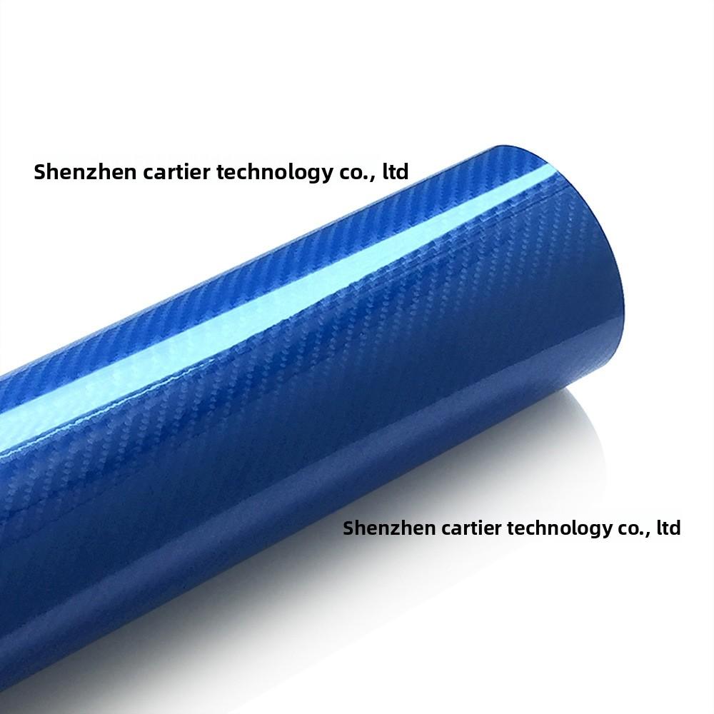 

5D ПВХ плівка під карбон для зміни кольору автомобіля з діагональними повітровідвідними каналами, що налаштовується 50*100cm синій
