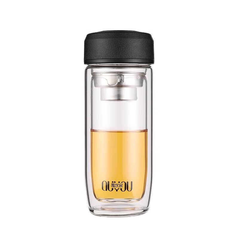 Quyoujia Double Wall Business Glass Tea Cup