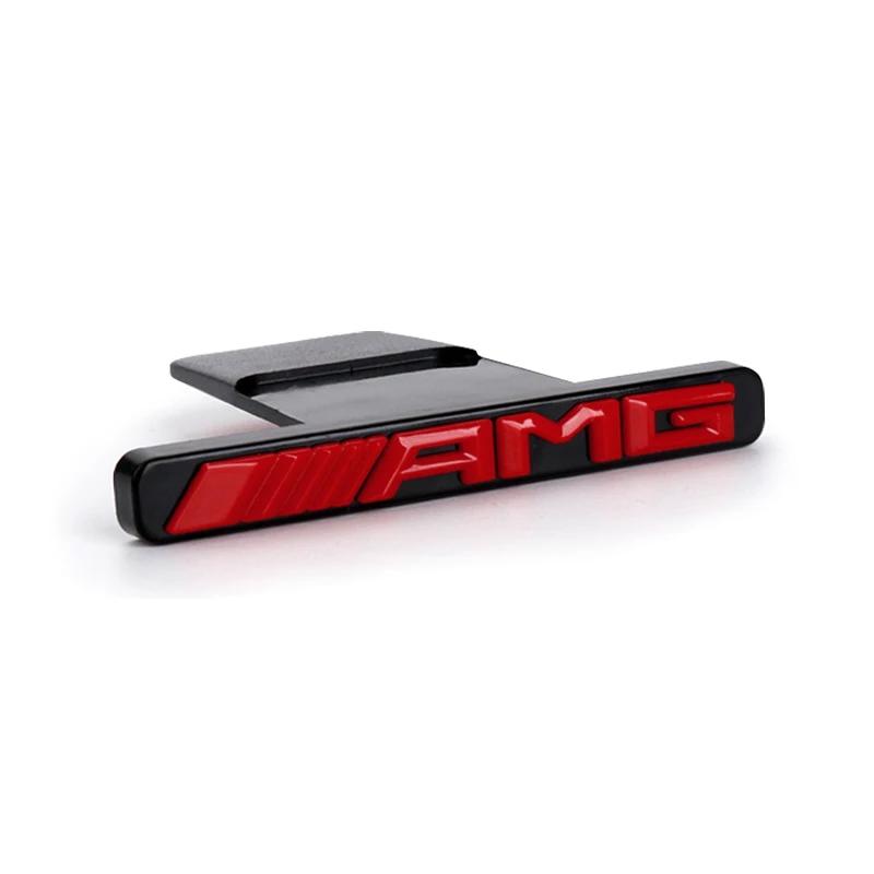 Car Chrome Front Hood Grille AMG Emblem Badge Auto Trinket Styling For Mercedes Benz GLA C E S G Class CLA GLK W211 W212 W213