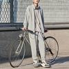 Anta Plain Logo Zip Jacket And Long Pants Casual Sports Suit Men Suit Gray 952357201-1