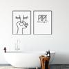 I Hate My Jobs Funny Toothbrush Toilet Paper Posters Print Humor Black White Quotes Canvas Painting Wall Art Bathroom Room Decor No Frame
