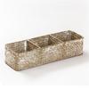 Storage Basket Sea Grass Stationery and Makeup Box Desktop Organizer Box with Compartments for Office and Home Use