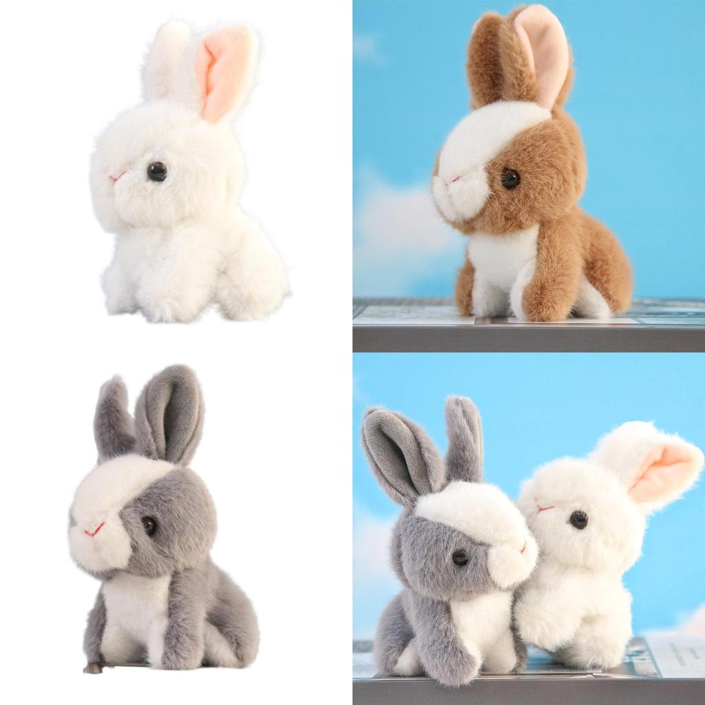 Soft And Huggable Bunny Plushie Adorable Stuffed Rabbit Pendant For Keyring And Bag