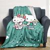 1pc Hello Kitty flowers blanket Lightweight Flannel Throw for Sofa Bed Travel Camping Livingroom Office Couch Chair